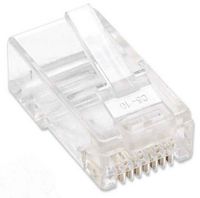 Intellinet RJ45 Modular Plugs, Cat5e, UTP, 2-prong, for stranded wire, 15 µ gold plated contacts, 100 pack - W124534573