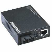Intellinet Fast Ethernet Media Converter, 10/100Base-Tx to 100Base-Fx (SC) Multi-Mode, 2 km (1.24 mi) (Euro 2-pin plug) - W125305117