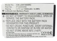 CoreParts Battery for Remote Control 4.81Wh Li-ion 3.7V 1300mAh White Grey, for Logitech Remote Control C-LR65, C-RL65, Harmony 1000 Remote, Harmony 1100 Remote, Harmony 1100i Remote, Harmony 915 Remote, Internet Radio, Squeezebox Duet Controler - W125993872