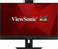 ViewSonic 27" QHD Frameless IPS Monitor with Webcam, HDMI, DisplayPort in, USB type C (90W charging), RJ45 Ethernet, 2 USB, Speakers and Full Ergonomic Stand with large tilt angle, dual direction pivot - W127155417