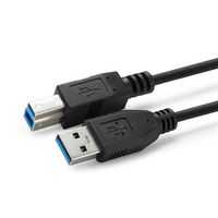 MicroConnect USB3.0 A-B 1m M-M, Black - W124777079