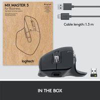 Logitech MX Master 3s for Business mouse Right-hand RF Wireless + Bluetooth Laser 8000 DPI - W128112375
