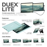 Mobile Pixels Duex Lite Portable Monitor 12.5" (Mint) Full HD 1080P IPS Screen - W128116265