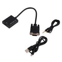 MicroConnect VGA to HDMI, USB, 3.5mm, HDMI Compliant, HDCP ready, Black - W124486266