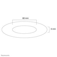 Neomounts by Newstar Newstar Ceiling mount cover for FPMA-C200/C400SILVER/PLASMA-C100 (60 mm diameter) - White - W124950771