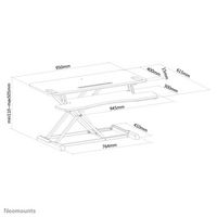 Neomounts by Newstar Le poste de travail NewStar assis-debout, modèle NS-WS300BLACK convertit une table standard en poste de travail assis-debout très confortable pour la santé. - W124866394