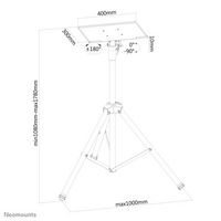 Neomounts by Newstar Neomounts by Newstar tripod for laptops up to 17", projectors & displays up to 32", Height adjustable - Black - W124486332