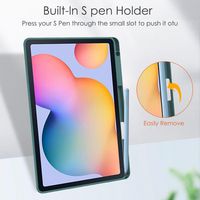 CoreParts Samsung Galaxy Tab S6 Lite 2020-2022 Tri-fold Transparent TPU cover built-in S pen holder with auto wake function - Dark Green - W128163549