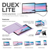 Mobile Pixels Duex Lite Portable Monitor 12.5" (Purple) Full HD 1080P IPS Screen - W128116267