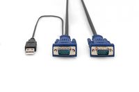 Digitus KVM Cable-Set,VGA,PS/2-Mouse,PS/2-Keyboard, USB black, 1,8 m - W124593745