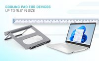 i-tec Metal Cooling Pad for notebooks (up-to 15.6”) with USB-C Docking Station (Power Delivery 100 W) - W128172429