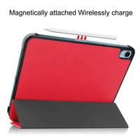 CoreParts For Apple iPad 10th Gen 10.9-inch (2022) Tri-fold Caster Hard Shell Cover with Auto Wake Function - Red - W128178590