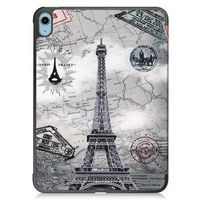 CoreParts For Apple iPad 10th Gen 10.9-inch (2022) Tri-fold Caster Hard Shell Cover with Auto Wake Function - Eiffiel Tower Style - W128178600