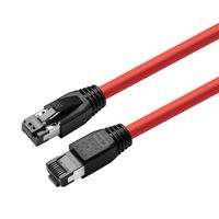MicroConnect CAT8.1 S/FTP 1m Red LSZH Shielded Network Cable, AWG 24 - W126443483
