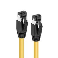 MicroConnect CAT8.1 S/FTP 0,25m Yellow LSZH Shielded Network Cable, AWG 24 - W126443463