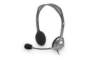 Logitech H111 Stereo Headset Wired Head-band Office/Call center Grey - W128212099
