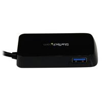 StarTech.com StarTech.com 4-Port USB 3.0 SuperSpeed Hub - Portable Mini Multiport USB Travel Dock - USB Extender Black for Business PC/Mac, laptops (ST4300MINU3B) - W124875213