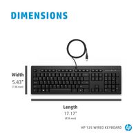HP 125 Wired Keyboard Portugal - W128444411