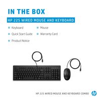 HP 225 Wired Mouse And Keyboard Combo - Swiss Swiss - W128369187