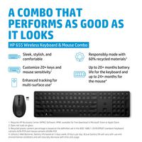 HP 655 Wireless Keyboard and Mouse Combo - W126920100