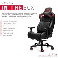 HP OMEN by Citadel Gaming Chair, 5 wheels, Black - W125892777