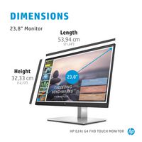 HP E24t G4 60.5 cm (23.8") 1920 x 1080 pixels Multi-touch Black, Silver - W127045940