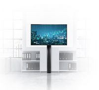 B-Tech MODE-AL - Premium Floor-to-Wall Single Screen UC Stand (VESA 600 x 400) - 1.4m , Black & Silver - W125963046