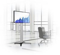 B-Tech MODE-AL - Premium Freestanding Single Screen UC Stand - 2m, Black & Silver - W125963117