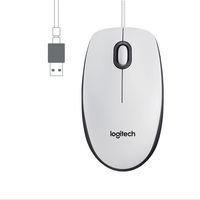 Logitech M100, Corded mouse, White - W127280582