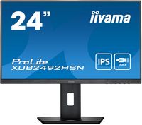 iiyama 24" ETE IPS-panel, 1920x1080, USB-C Dock (65W, LAN, DP-OUT, USB3.0x2) 15cm Height Adj. Stand, Pivot, 4ms, 250cd/m², Speakers, USB-C, HDMI, DisplayPort  (23,8" VIS) - W128194310