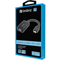 Sandberg Adapter DP>HDMI DVI VGA - W124922856