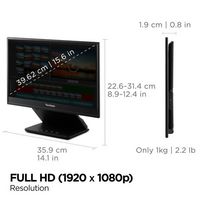 ViewSonic VP Series VP16-OLED computer monitor 40.6 cm (16") 1920 x 1080 pixels Full HD Touchscreen Black - W128249673