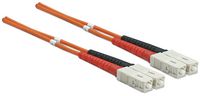 Intellinet Fiber Optic Patch Cable, Om2, Sc/Sc, 2M, Orange, Duplex, Multimode, 50/125 µm, Lszh, Fibre, Lifetime Warranty, Polybag - W128253728