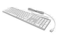 KeySonic Keyboard Bluetooth Qwertz German Silver - W128783920