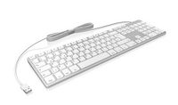 KeySonic Keyboard Bluetooth Qwertz German Silver - W128783920