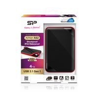 Silicon Power Armor A62 External Hard Drive 4000 Gb Black, Red - W128254159