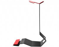 MSI Hs01 Gaming Headset Stand 'Black With Red, Solid Metal Design, Non Slip Base, Cable Organiser, Supports Most Headsets, Mobile Holder' - W128262255