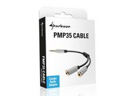 Sharkoon 0.12M, 3.5Mm/2X3.5Mm Audio Cable Black, Silver - W128257035