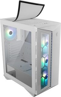 MSI Ite Mid Tower Gaming Computer Case 'White, 4X 120Mm Argb Fan, 1 To 6 Argb Control Board, Usb Type-C, Tempered Glass, Center, Atx, Matx, Mini-Itx' - W128347628