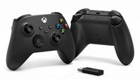 Microsoft Xbox Wireless Controller + Wireless Adapter For Windows 10 Black Gamepad Pc, Xbox One, Xbox One S, Xbox One X, Xbox Series S, Xbox Series X - W128279721