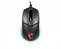 MSI Clutch Gm11 White Gaming Mouse '2-Zone Rgb, Upto 5000 Dpi, 6 Programmable Button, Symmetrical Design, Omron Switches, Center' - W128258799
