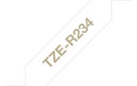 Brother Tze-R234 Label-Making Tape Gold On White - W128259618