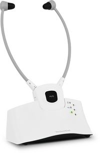 Technisat Stereoman Isi 2-V2 Headset Wireless Neck-Band Tv Charging Stand White - W128262762