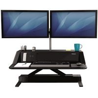 Fellowes Lotus Dx Sit-Stand Workstation - Black - W128269450