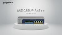 Netgear 8-Port Ultra60 Poe++ Multi-Gigabit (2.5G) Ethernet Plus Switch Managed L2/L3 2.5G Ethernet (100/1000/2500) Power Over Ethernet (Poe) Grey - W128271050