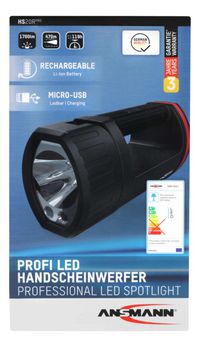 ANSMANN Hs20R Pro Black, Red Hand Flashlight Led - W128272163