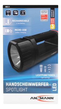 ANSMANN Hs5R Black Hand Flashlight Led - W128272174