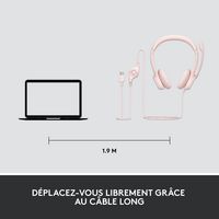 Logitech H390 Headset Wired Head-Band Office/Call Center Usb Type-A Pink - W128280965