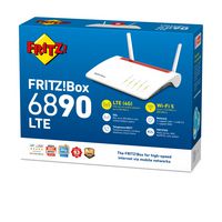 AVM Fritz!Box Box 6890 Lte Wireless Router Gigabit Ethernet Dual-Band (2.4 Ghz / 5 Ghz) 4G Red, White - W128281898