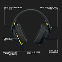 Logitech G435 Headset Wireless Head-Band Gaming Bluetooth Black - W128251640